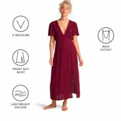 Abito Billabong Jet Set Cedar Green Cranberry