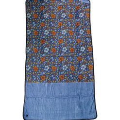 All-In Large Beach Towel Flore Blue
