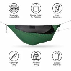 Amache Ticket To The Moon Lightest Pro Hammock Forest Green