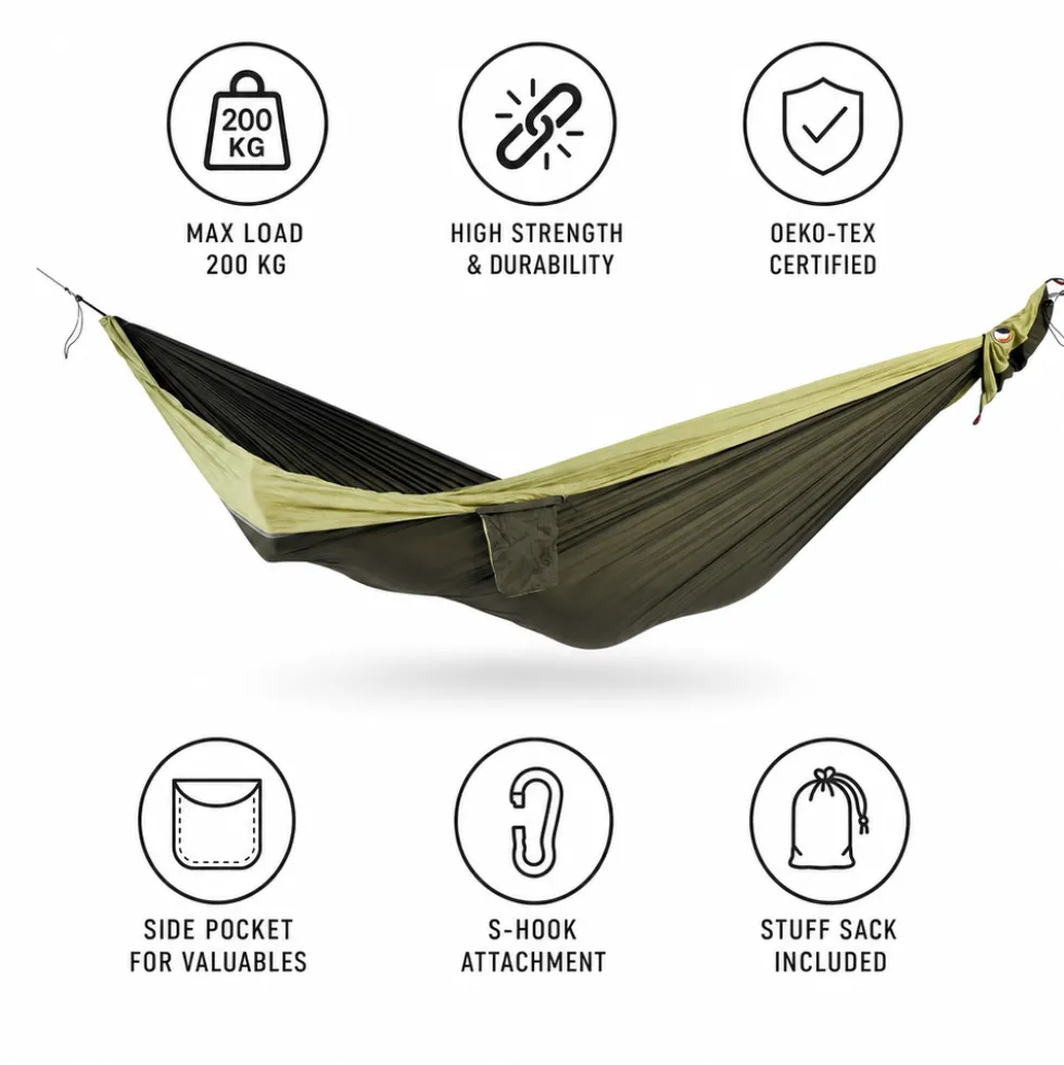 Amache Ticket To The Moon Original Hammock Army Green Green Apple