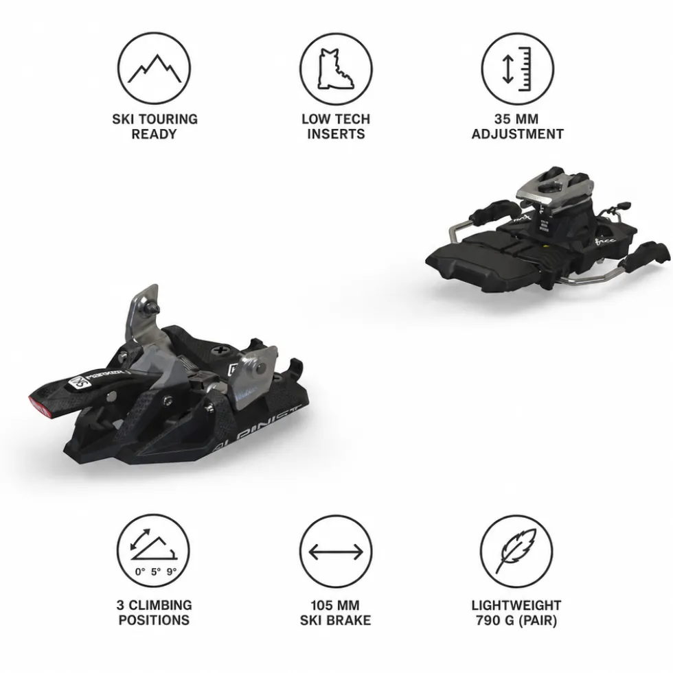 Attacchi da sci alpinismo Marker Free 11 105mm Black Silver
