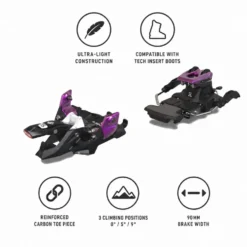 Attacchi da sci alpinismo Marker Alpinist 8 90mm Black Purple