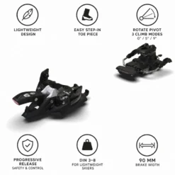 Attacchi da sci alpinismo Marker Alpinist 8 90mm Black