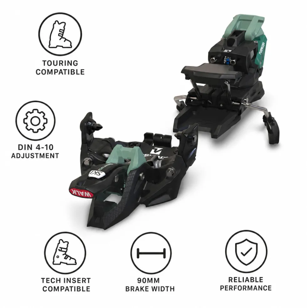 Attacchi da sci alpinismo Marker Cruise 10 90mm Black Green