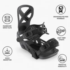 Attacchi Snowboard Bent Metal Anvil Black Grey