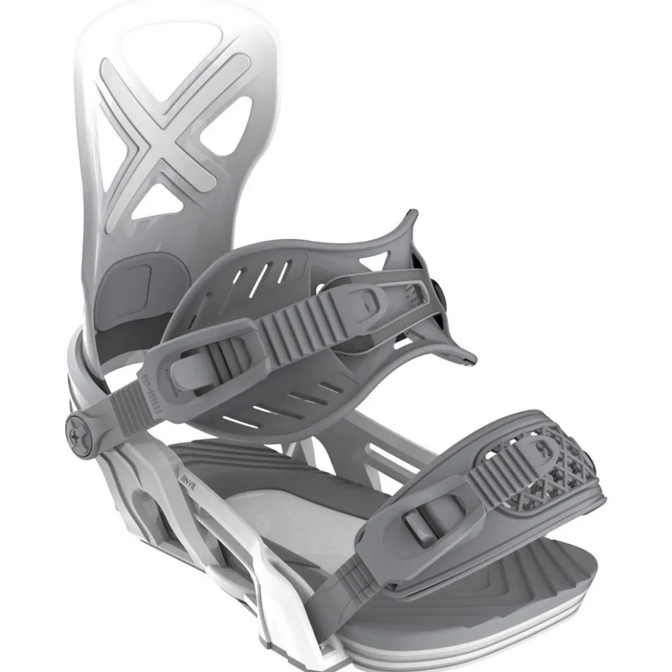 Attacchi Snowboard Bent Metal Anvil White Grey