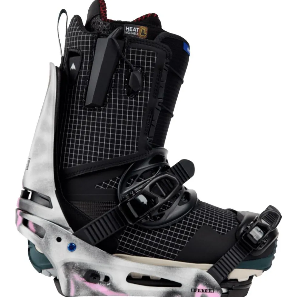 Attacchi Snowboard Burton Cartel X Pink Gray