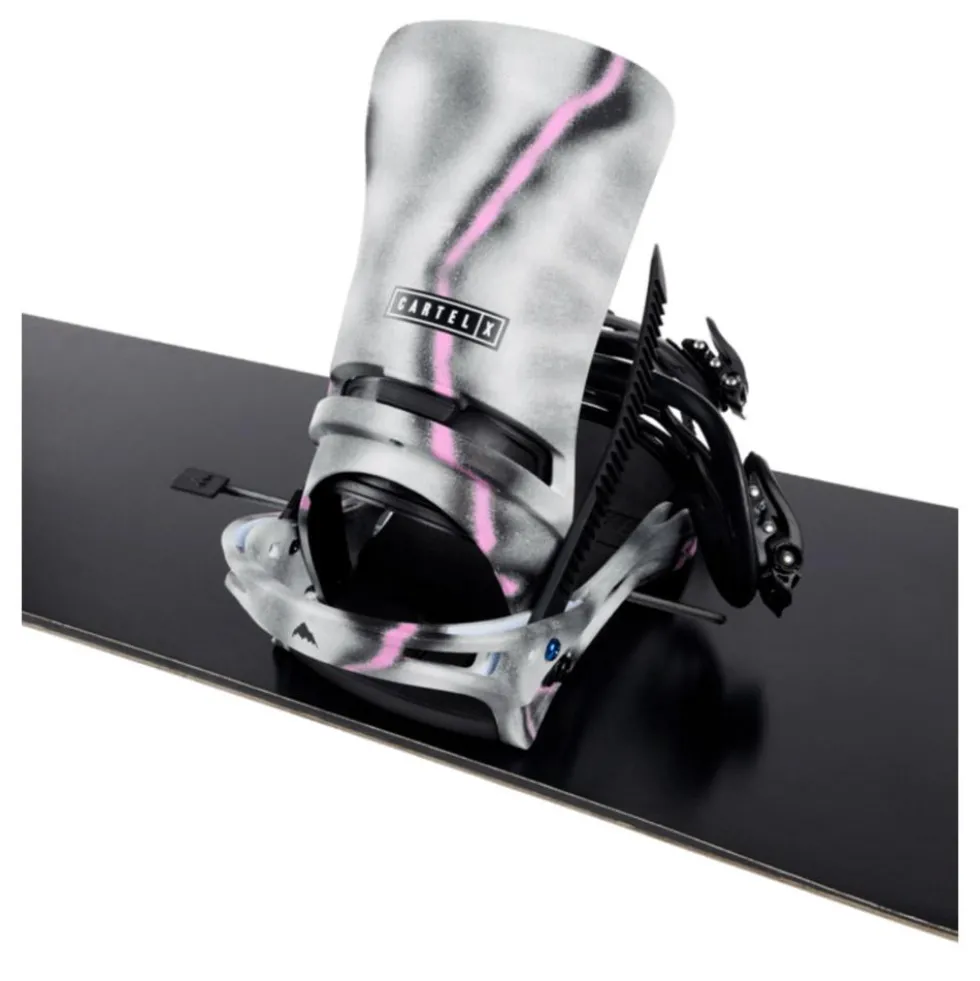 Attacchi Snowboard Burton Cartel X Pink Gray