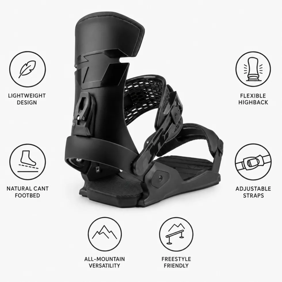 Attacchi Snowboard Drake Fifty Black