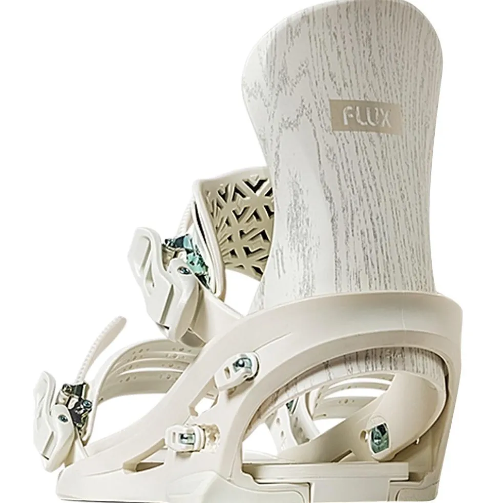 Attacchi Snowboard Flux SR White Wood