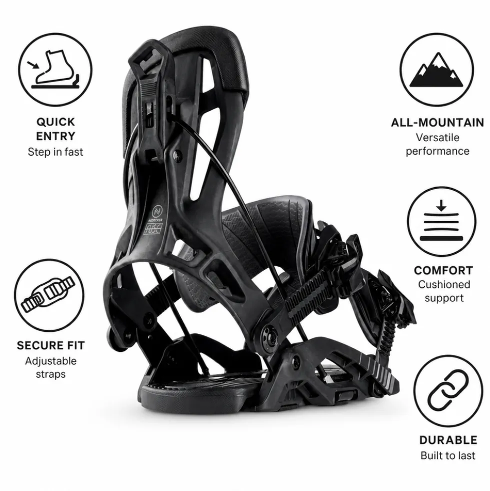 Attacchi Snowboard Nidecker Fuse Black