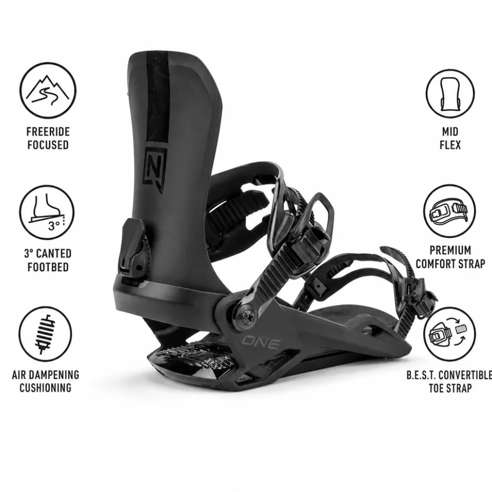Attacchi Snowboard Nitro One Ultra Black
