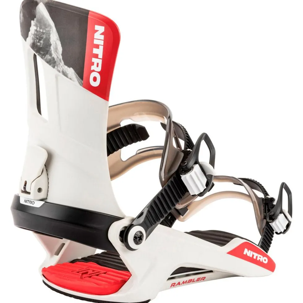 Attacchi Snowboard Nitro Rambler Raw black white red