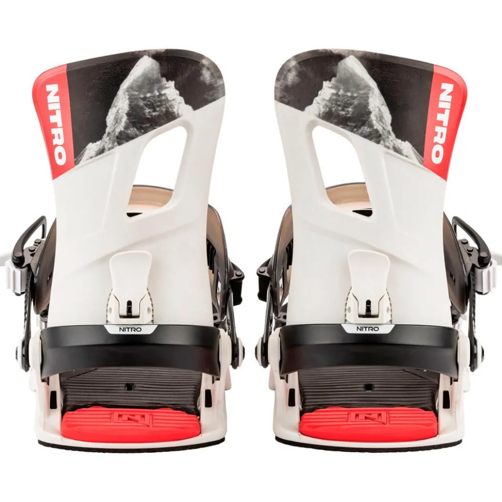 Attacchi Snowboard Nitro Rambler Raw black white red