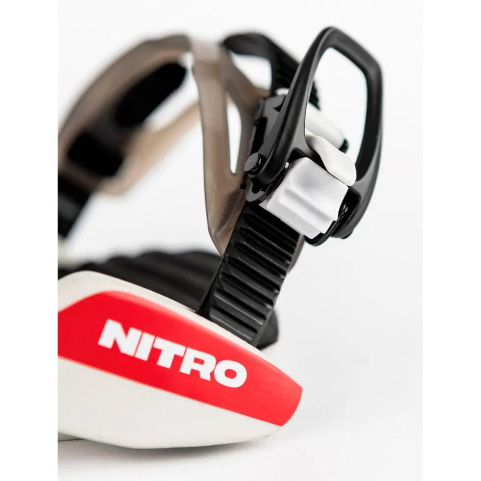 Attacchi Snowboard Nitro Rambler Raw black white red