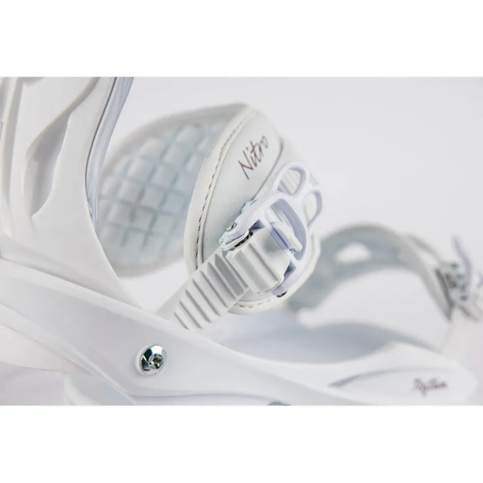 Attacchi Snowboard Nitro Rythm White Plum