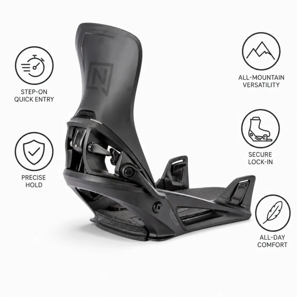 Attacchi Snowboard Nitro Step On Men Ultra Black