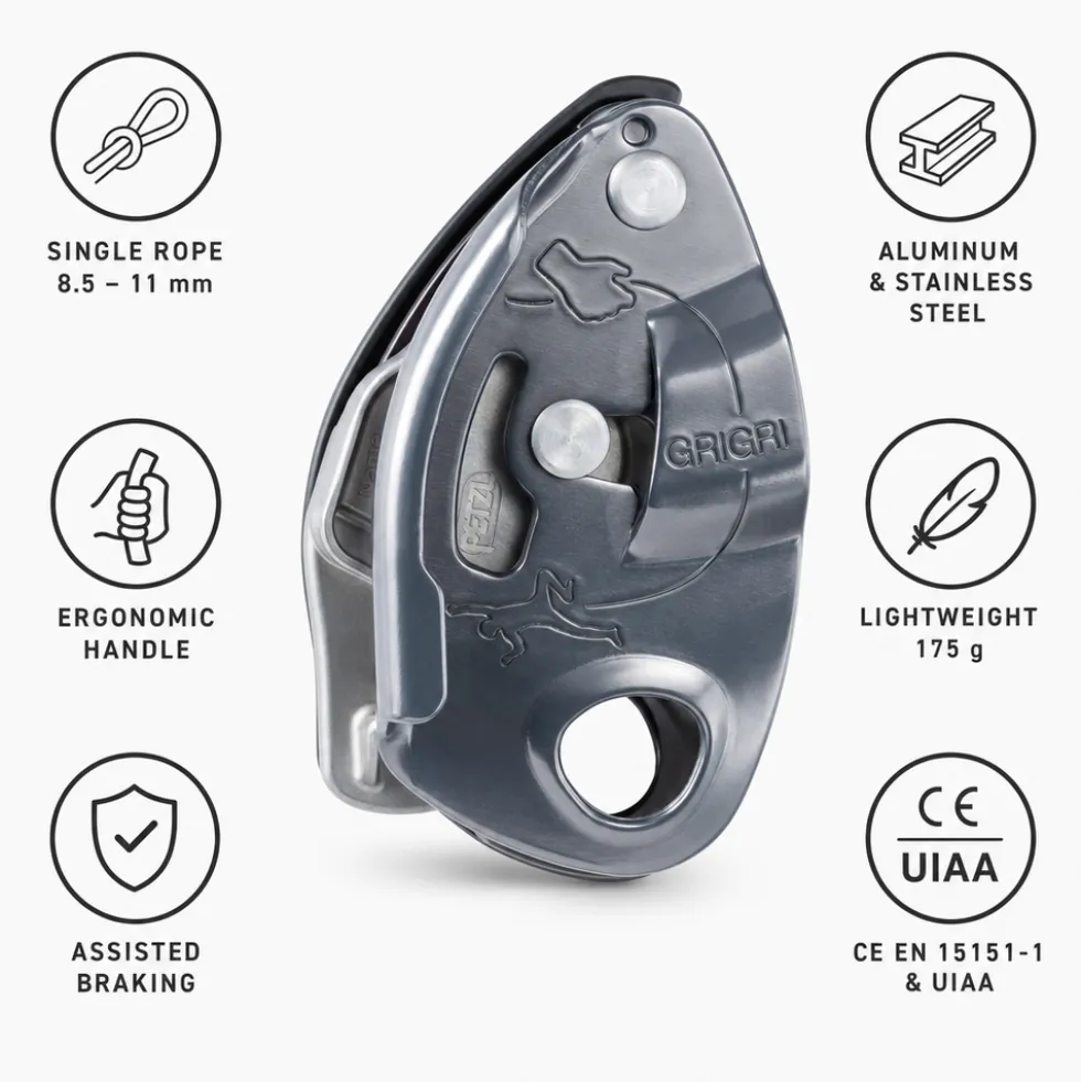 Attrezzati Petzl Grigri Gris