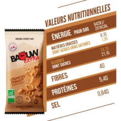 Barrette energetiche Baouw Extra Bio 50 g Cacahuète Crunchy