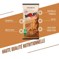 Barrette energetiche Baouw Extra Bio 50 g Cacahuète Crunchy