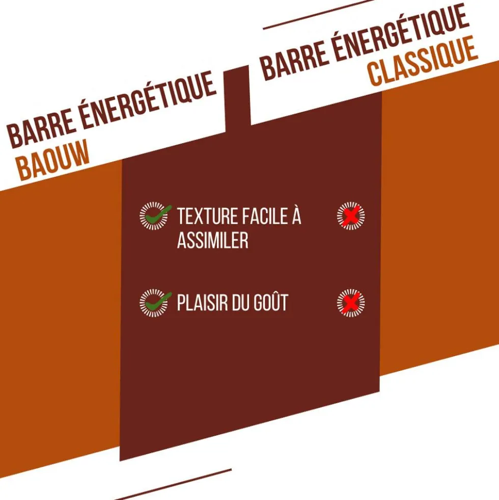 Barrette energetiche Baouw Extra Bio 50 g Chocolat Noisette