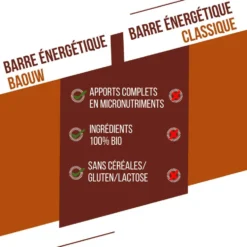 Barrette energetiche Baouw Extra Bio 50 g Chocolat Noisette