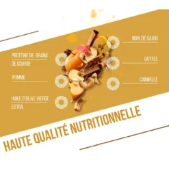 Barrette energetiche Baouw Protéinée Bio 50 g. Pomme & Cannelle