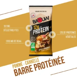 Barrette energetiche Baouw Protéinée Bio 50 g. Pomme & Cannelle