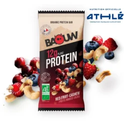 Barrette energetiche Baouw Protéinée Bio 50 g. Fruits Rouges & Cajou