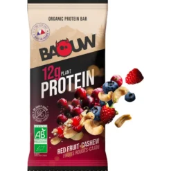Barrette energetiche Baouw Protéinée Bio 50 g. Fruits Rouges & Cajou