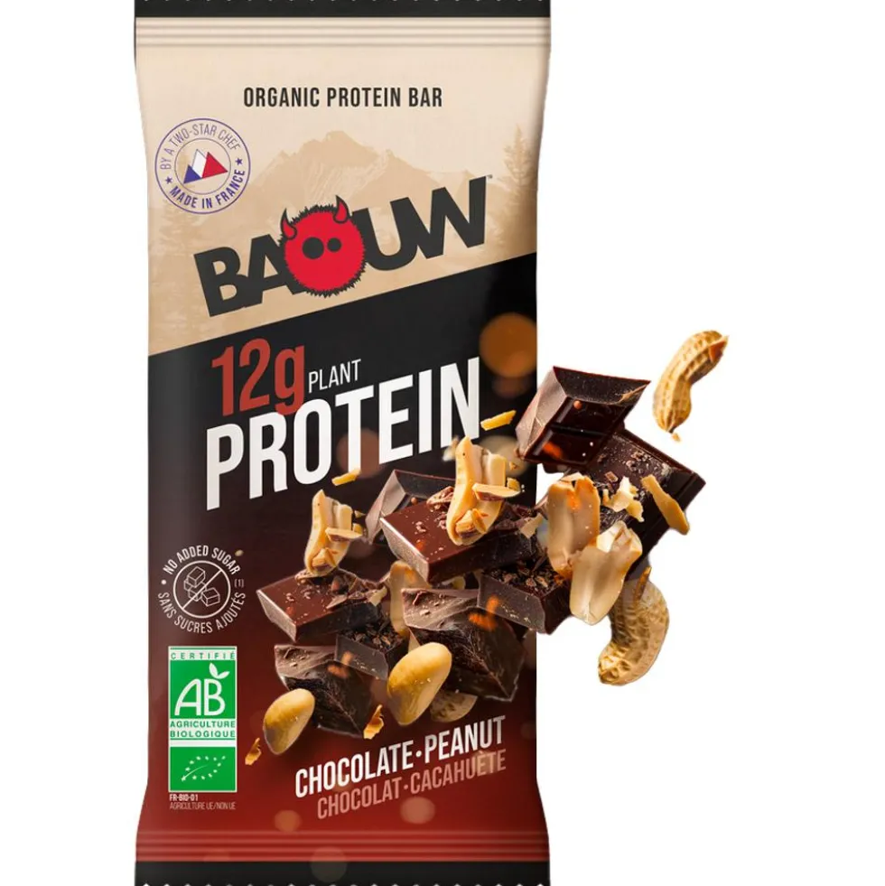Barrette energetiche Baouw Protéinée Bio 50 g. Chocolat & Cacahuète