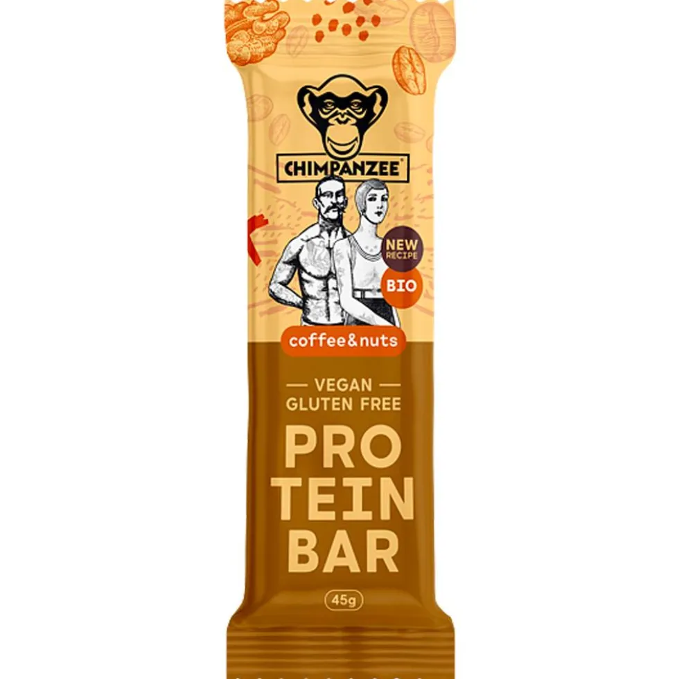 Barrette energetiche Chimpanzee Organic Protein Bar 45 g. Coffee Nuts