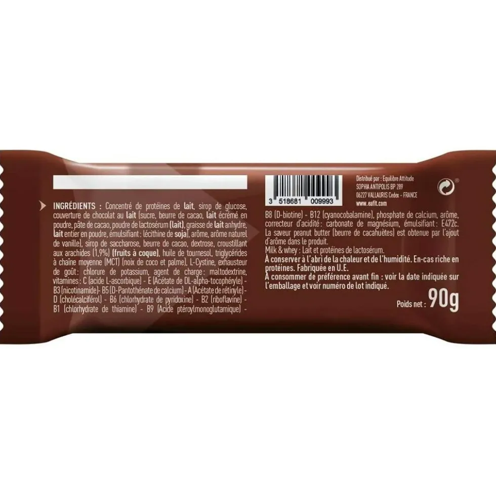 Barrette energetiche EA FIT Gainer 90 g. Peanut Butter