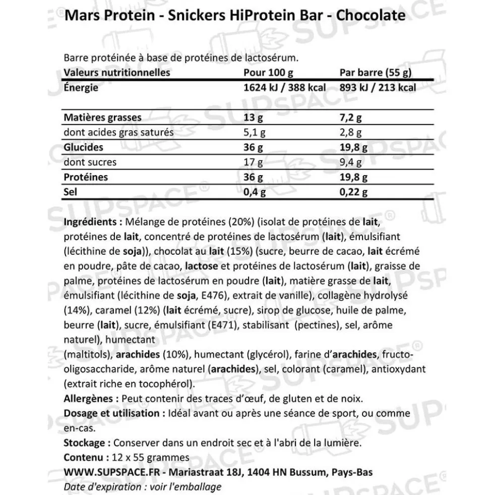 Barrette energetiche Mars Protein Snickers Bar Protein High Protein Bar