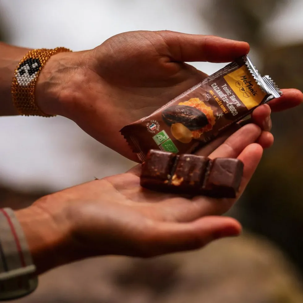 Barrette energetiche Meltonic Tonic Barre Bio 25 g. Miel Cacahuètes Chocolat
