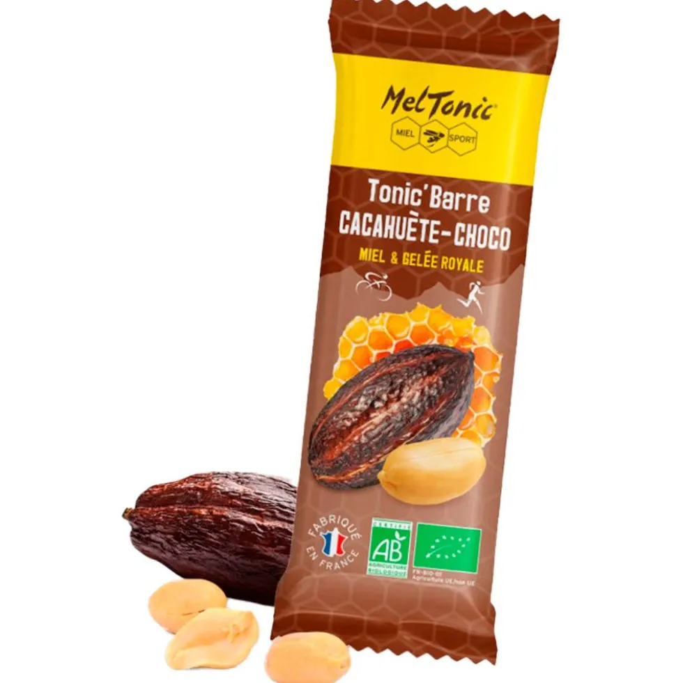 Barrette energetiche Meltonic Tonic Barre Bio 25 g. Miel Cacahuètes Chocolat