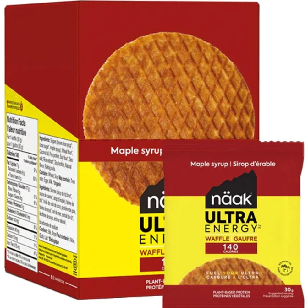 Barrette energetiche Naak Ultra Energy Waffles 30 g. Sirop D'Erable