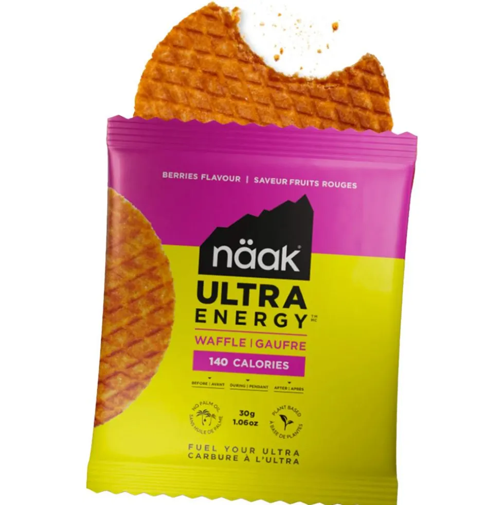 Barrette energetiche Naak Ultra Energy Waffles 30 g. Berries