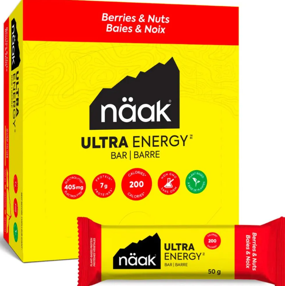 Barrette energetiche Naak Ultra Energy Bars 50 g. Baies & Noix
