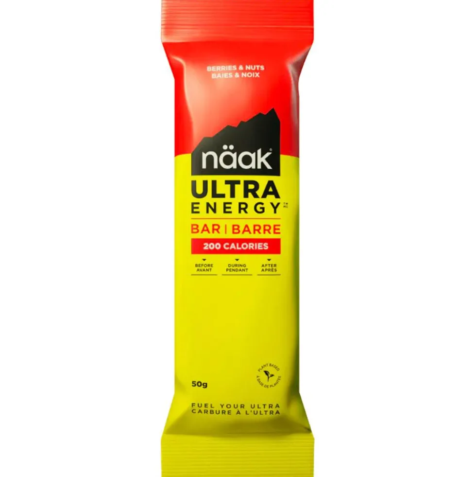 Barrette energetiche Naak Ultra Energy Bars 50 g. Baies & Noix