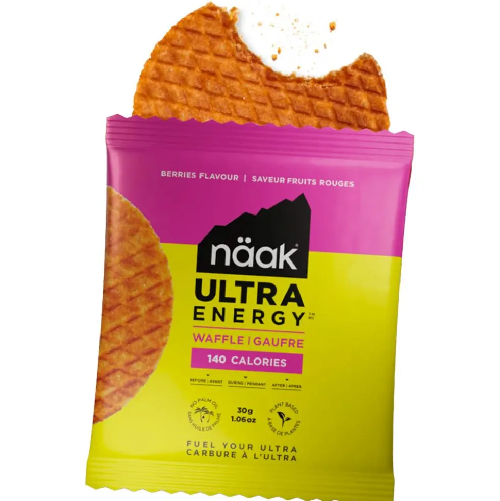 Barrette energetiche Naak Ultra Energy Waffles Pack 30 g. (x12) Berries