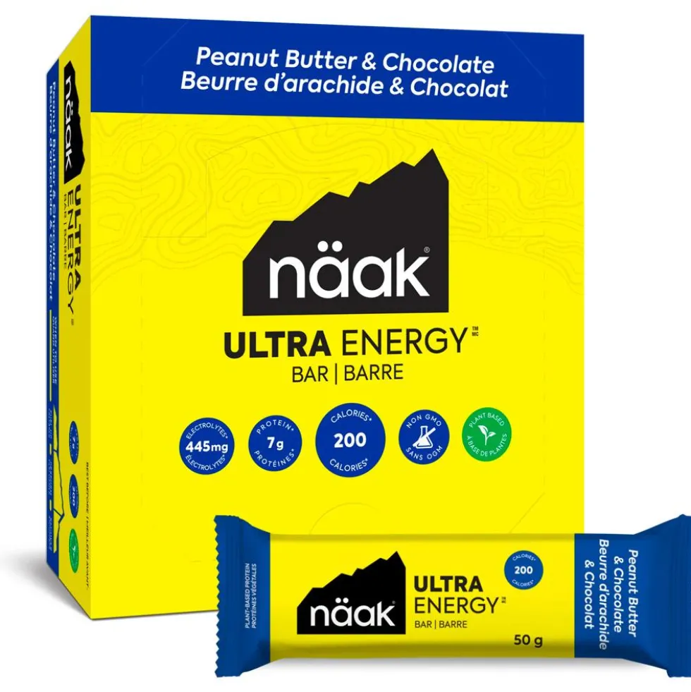 Barrette energetiche Naak Ultra Energy Bars 50 g. Beurre D'Arachide & Chocolat