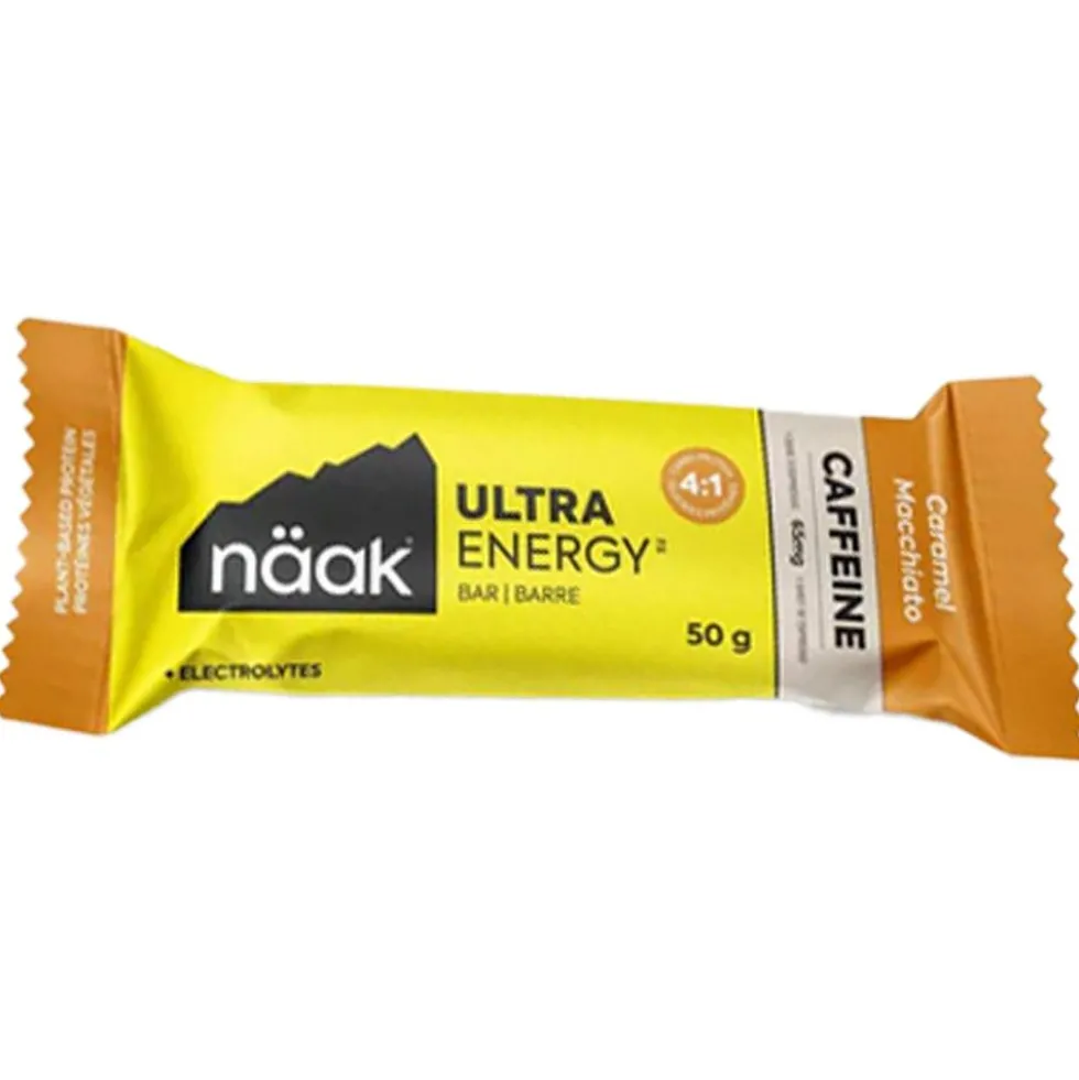 Barrette energetiche Naak Ultra Energy Caffeine Bars 50 g. Caramel Macchiato