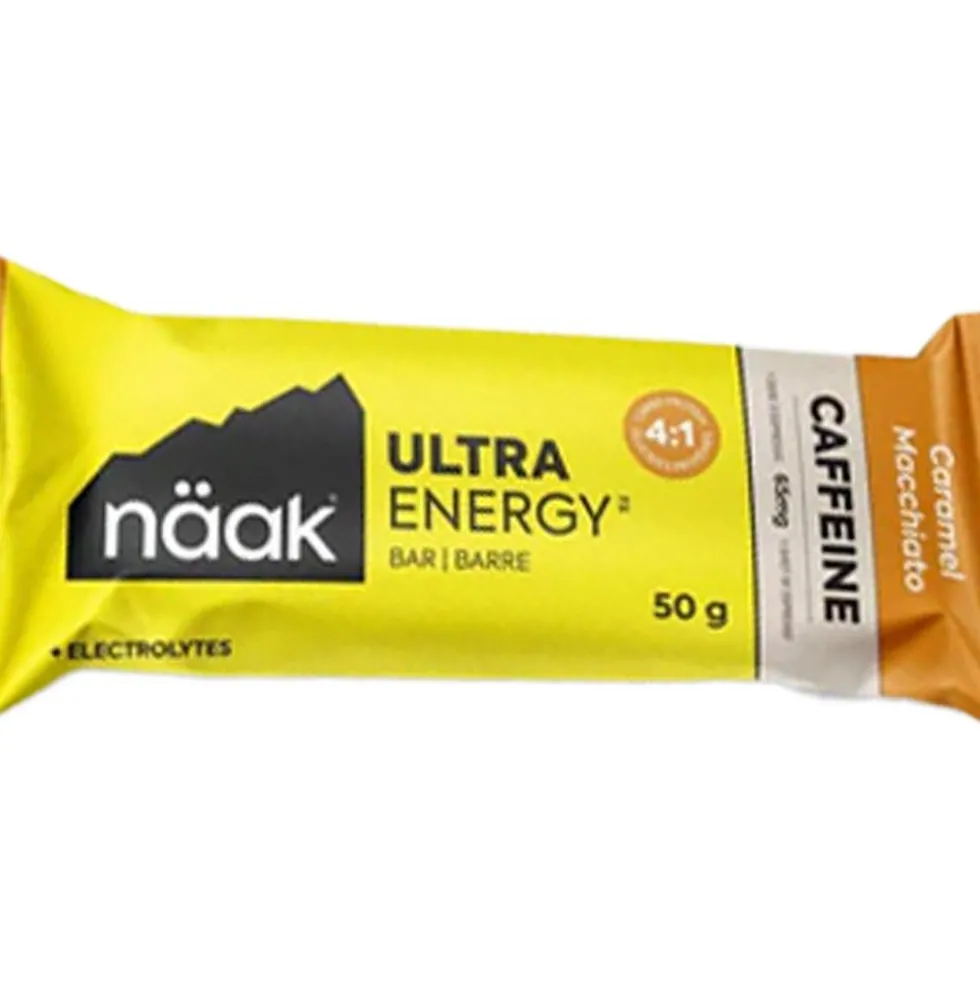 Barrette energetiche Naak Ultra Energy Caffeine Bars 50 g. Caramel Macchiato