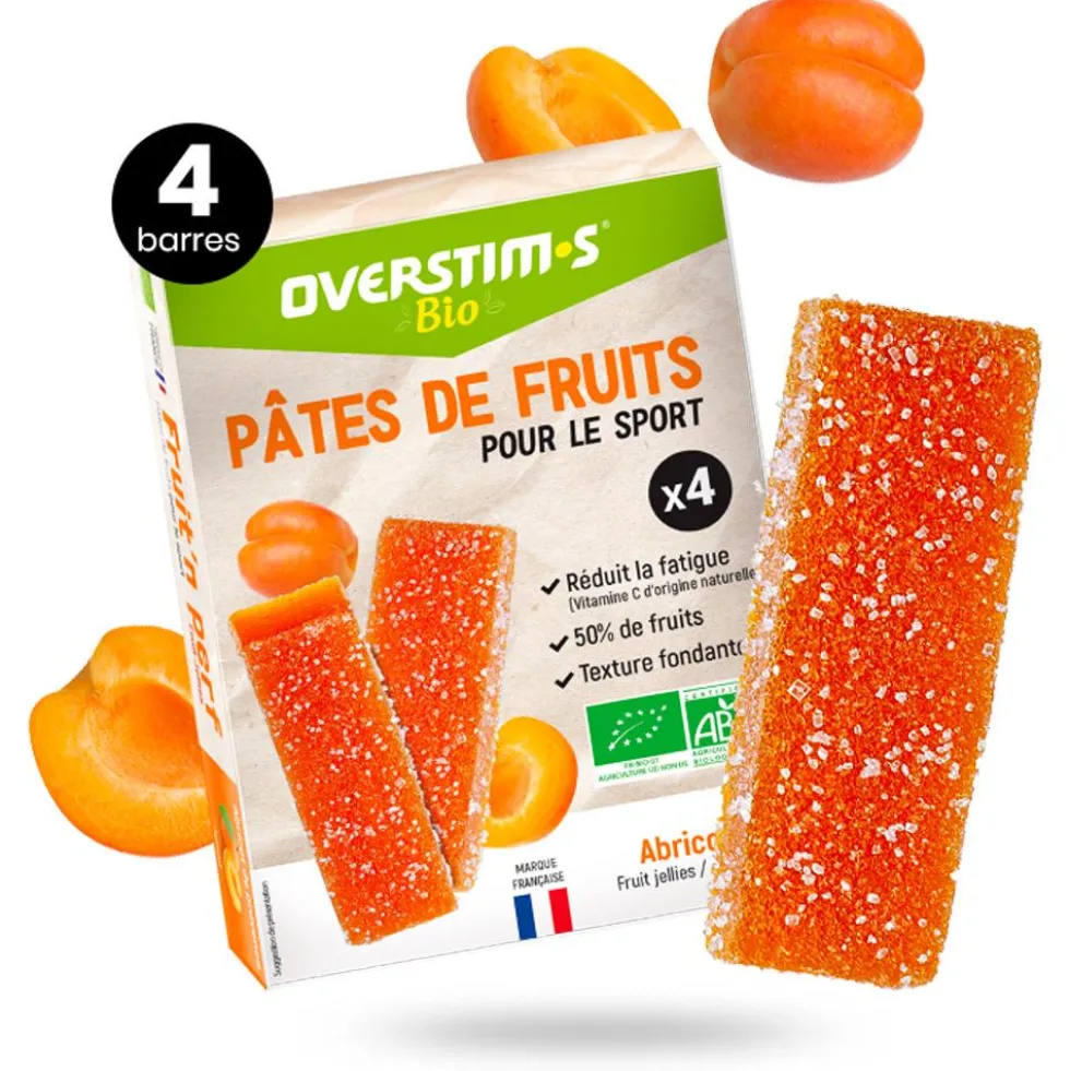 Barrette energetiche Overstims Pates De Fruits Bio (4 x 25 g.) Abricot