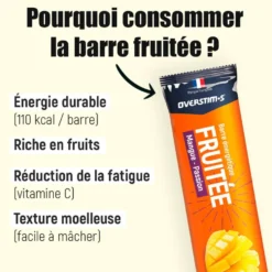 Barrette energetiche Overstims Fruitée Bar 32 g. Abricot Pêche