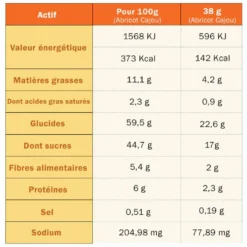 Barrette energetiche TA Energy Energy Bar 38 g. Abricot / Cajou