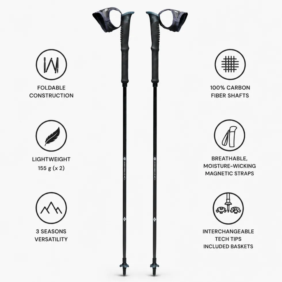 Bastoncini Black Diamond Distance Carbon Z Fkt Black