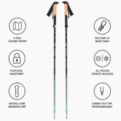 Bastoncini Black Diamond Pursuit Flz Black-Foam Green