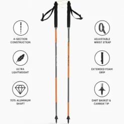 Bastoncini C.A.M.P. Xenon Pro 2.0 Black Orange